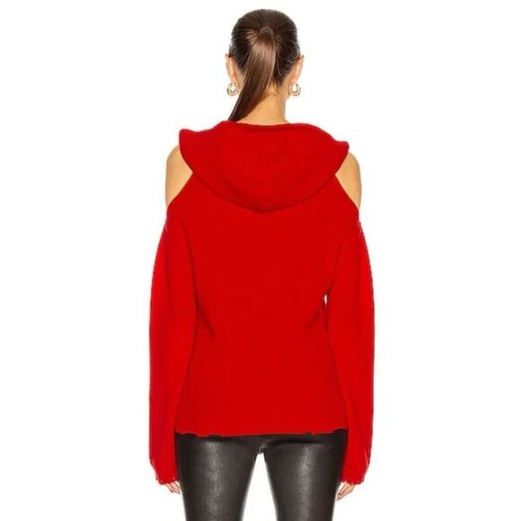RTA Juno 100% Cashmere Hoodie - Red - Size Small - Picture 2 of 10
